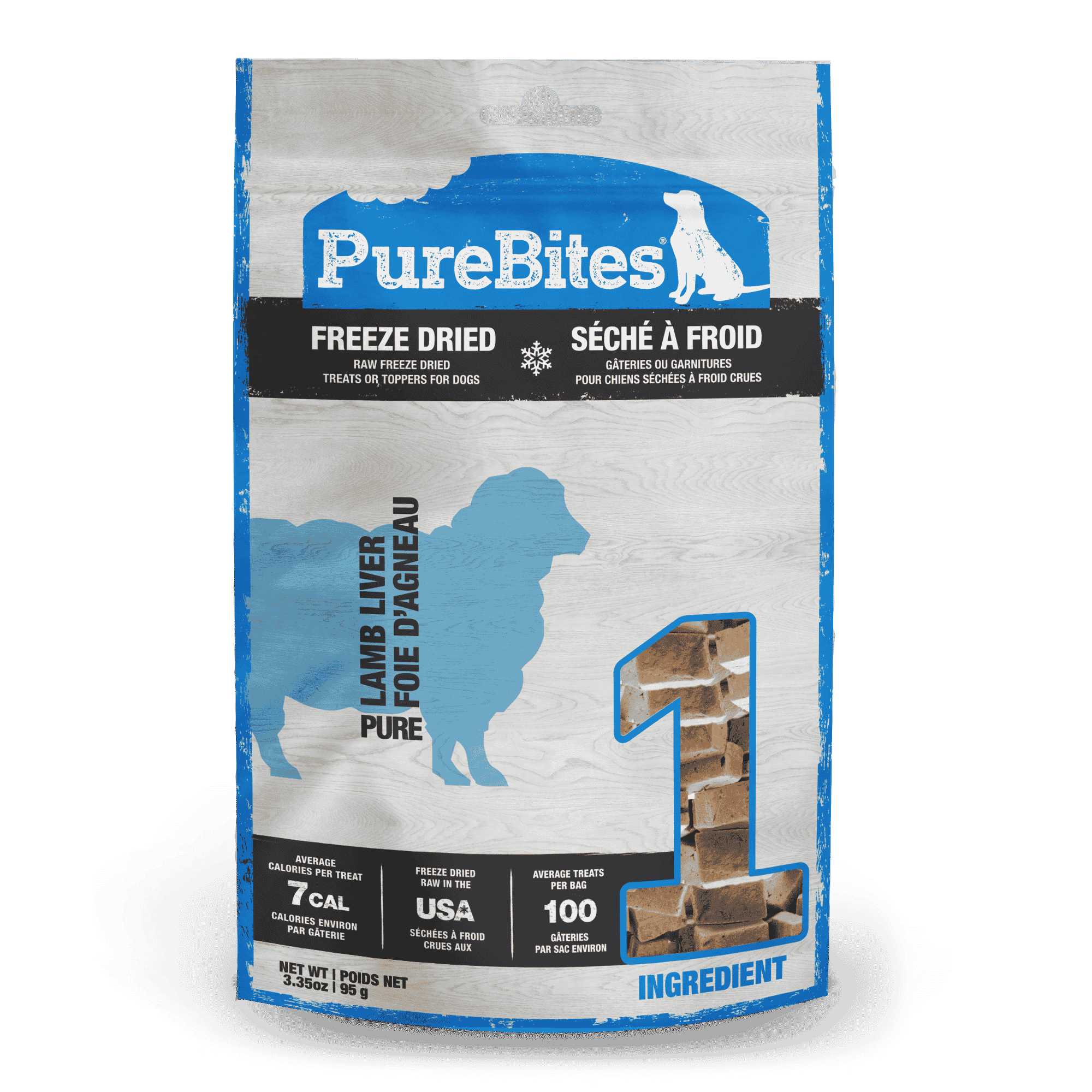 PureBites Premium Freeze - Dried Dog Treats Made from 100% Pure New Zealand Lamb Liver