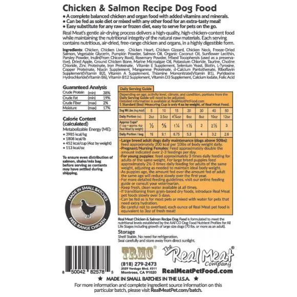 The Real Meat Company 2lb Air-Dried Dog Food: Chicken & Salmon Blend