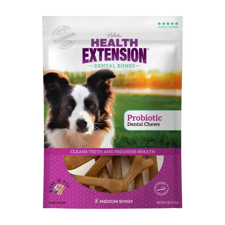 Health Extension Premium Probiotic Dental Bones for Dogs