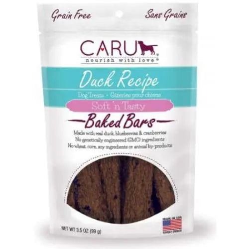 Caru Grain-Free Soft & Tasty Baked Duck Bars for Dogs - Natural Treats