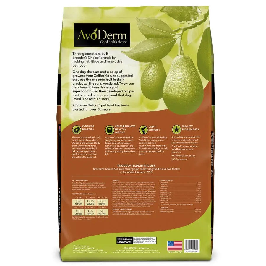 AvoDerm Natural Grain-Free Advanced Dry Dog Food for Healthy Weight