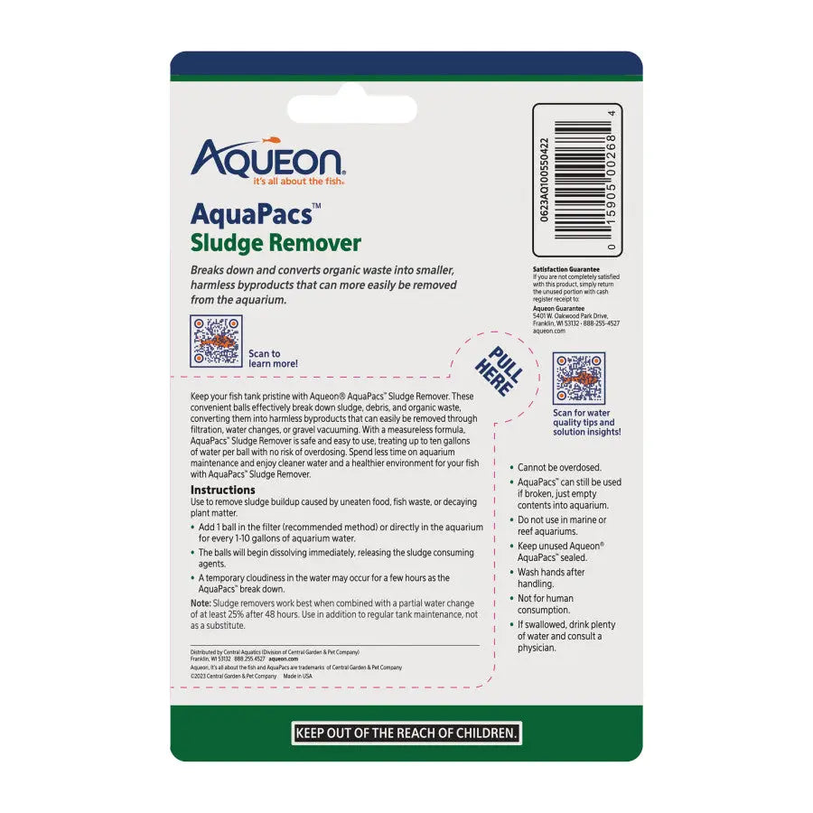 Aqueon AquaPacs Effective Sludge Remover for 10 - Gallon Fish Tanks