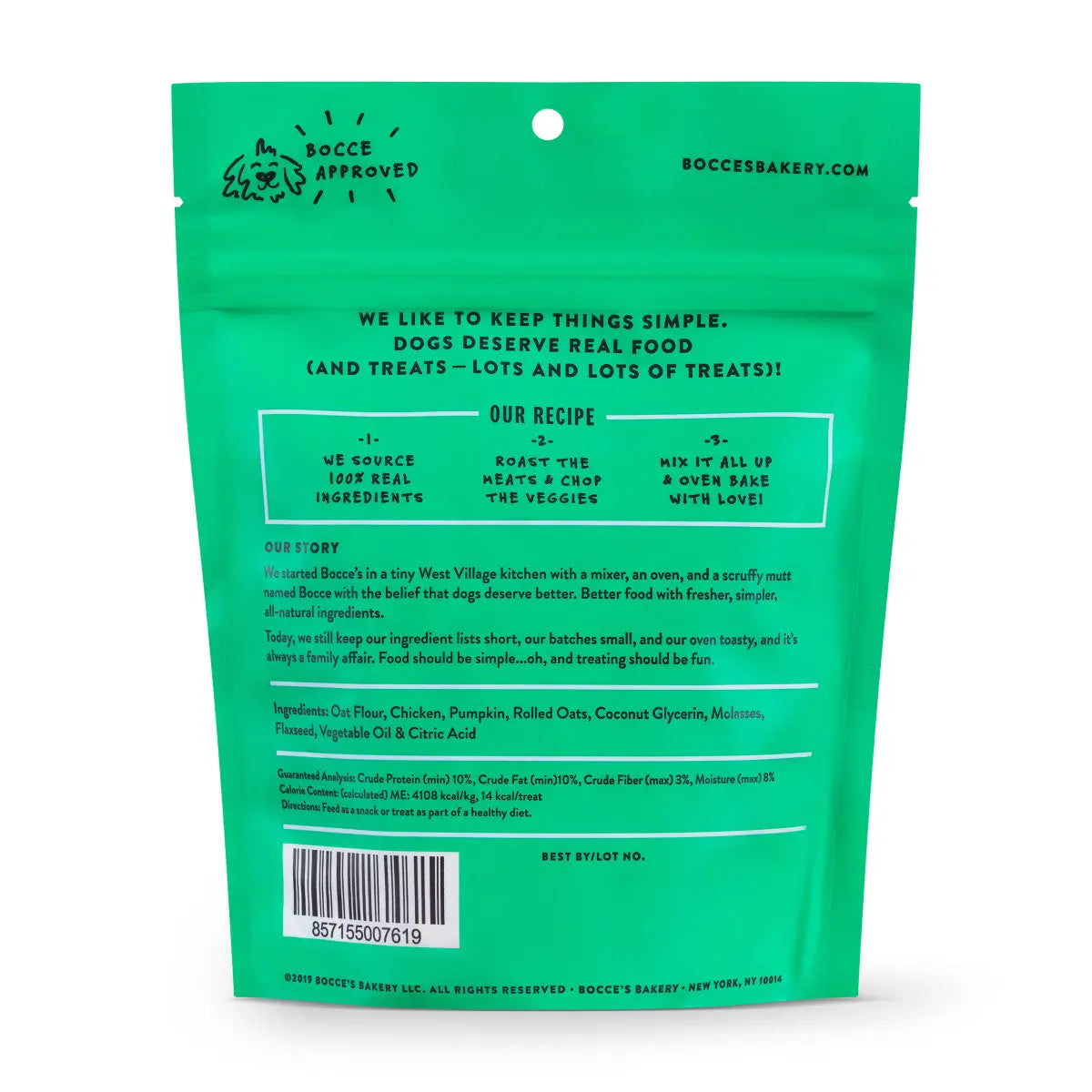 Bocce's Bakery 6oz Soft & Chewy Sunday Roast Dog Treats - Wheat-Free, USA-Baked