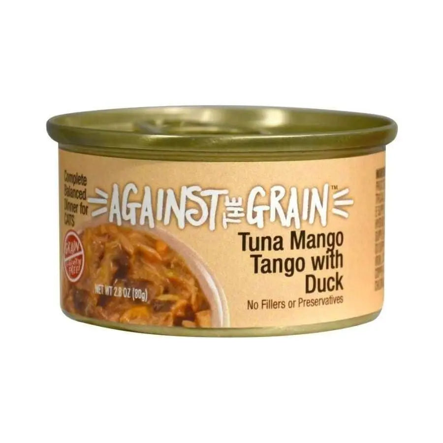 24-Case of 2.8-oz Against the Grain Cat Dinner: Tuna, Mango & Duck Blend