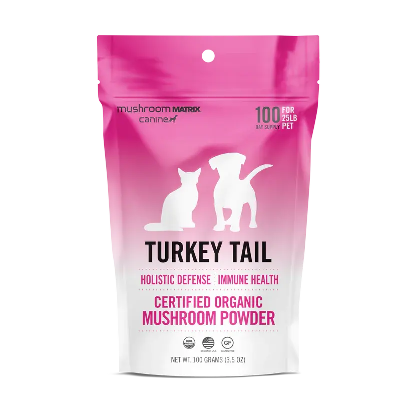 Canine Matrix Turkey Tail Mushroom-Based Holistic Defense Immune Support Dietary Supplement for Dogs