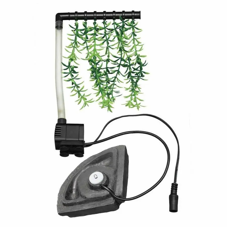 Zilla Spring Cave Decorative Habitat with Blue LED Lighting, Rain Chamber for Reptiles and Amphibians - One Size