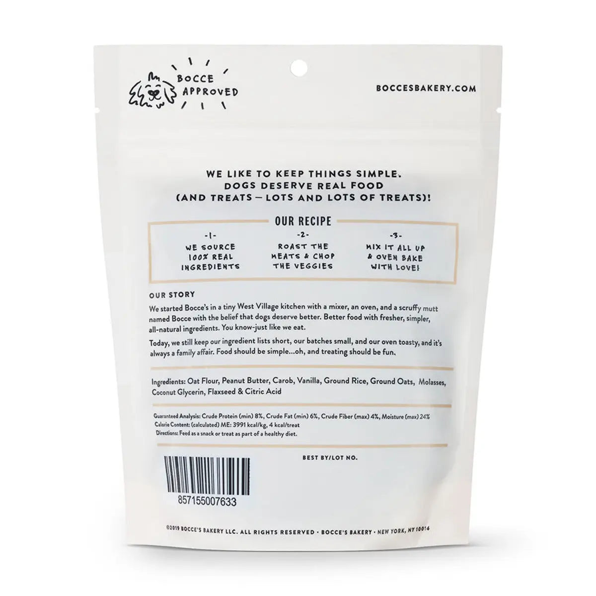 Bocce's Bakery 6oz Wheat-Free Mud Pie Oh My Dog Training Treats