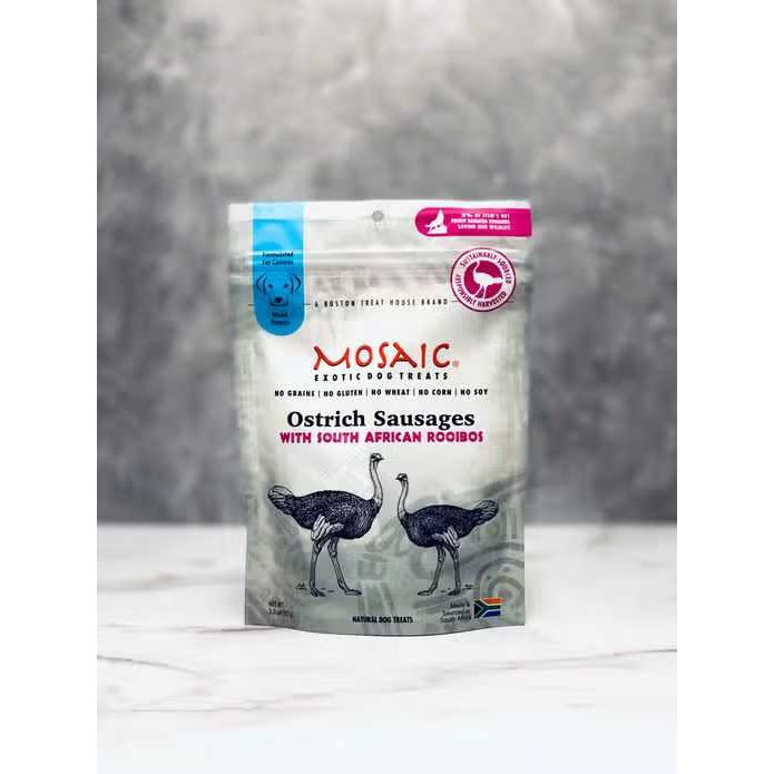 South African Rooibos - Infused Mosaic Ostrich Sausage Dog Treats