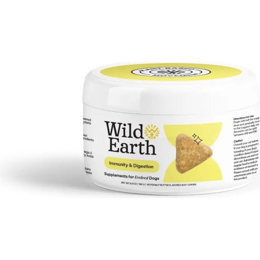 Wild Earth Vegan Soft Chews for Dog's Immunity and Digestion