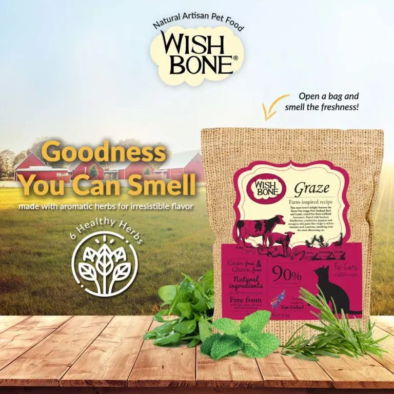 Wishbone Grain-Free Grass-Fed New Zealand Beef & Lamb Dry Cat Food