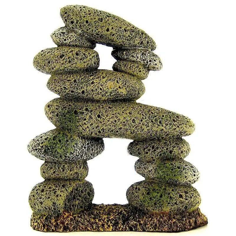 Stunning Blue Ribbon Tall Pebble Arch Aquarium Ornament