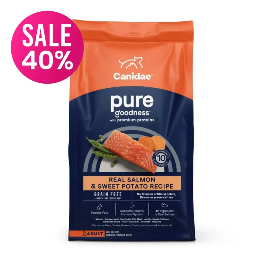 CANIDAE PURE Grain-Free Top-Rated Dry Dog Food with Real Salmon & Sweet Potato