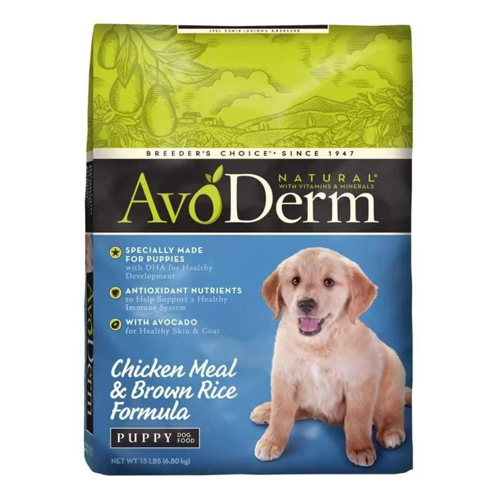 AvoDerm Natural Premium Chicken Meal and Brown Rice Dry Puppy Food