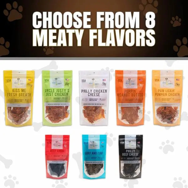 Mika & Sammy’s Premium Dehydrated Dog Treats - 5oz Philly-Style Beef and Cheese Delight