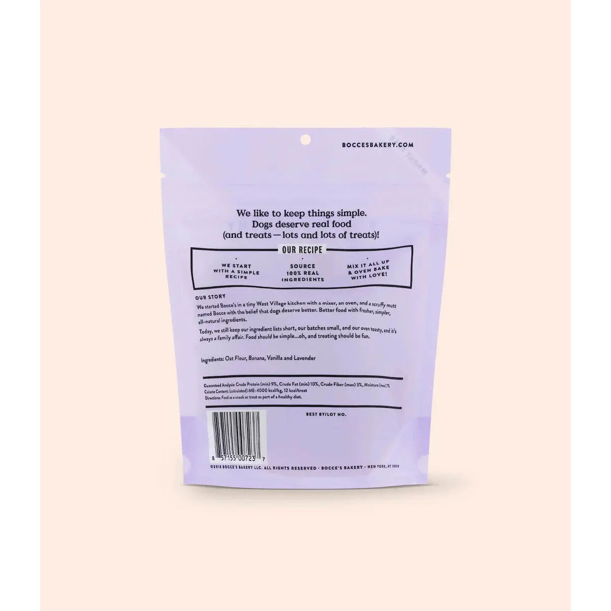 Bocce's Bakery 5oz Bedtime Dog Biscuit Treats with Lavender & Vanilla