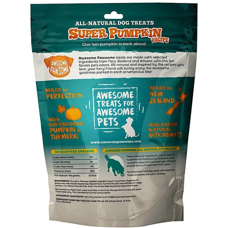 Incredibly Delightful Super Pumpkin Recipe Dog Treats - 3 Ounce Pack