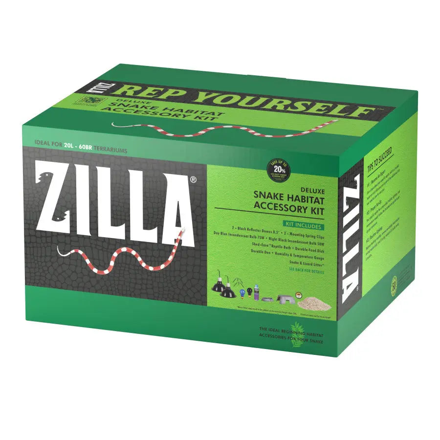 Zilla Premium Snake Habitat Starter Accessory Kit with Essential Setup Items