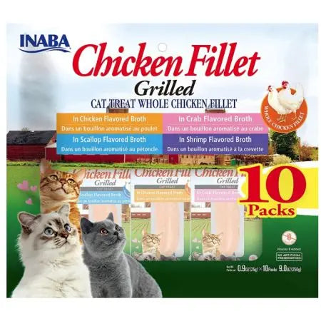 Inaba Whole Chicken Fillet Cat Treat Variety Pack with Responsibly Sourced Chicken Fillets