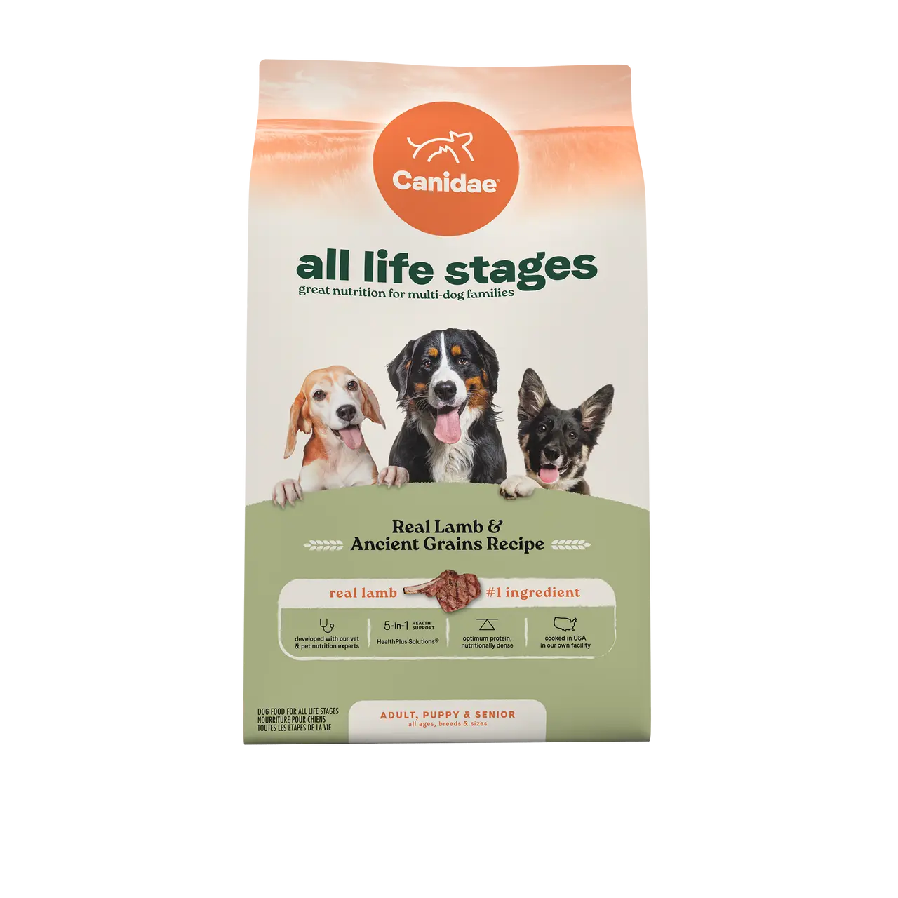 All Life Stages Premium Dry Dog Food with Real Lamb and Ancient Grains