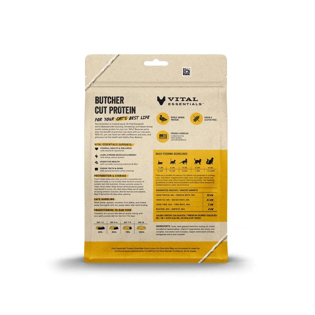 Vital Essentials® Freeze-Dried Mini Nibs Raw Duck Entree Cat Food