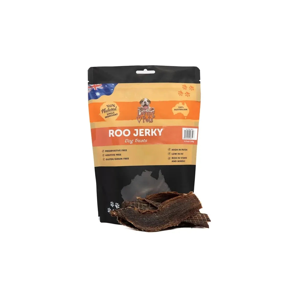 Loving Pets Australia 7.05 oz Lean Kangaroo Jerky Dog Treats