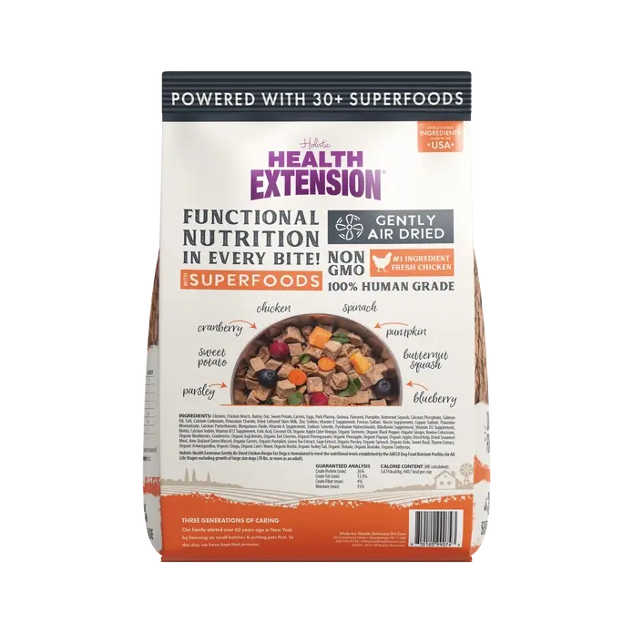 Health Extension Premium Gently Air - Dried Chicken Recipe Dog Food - 2 Pound Bag