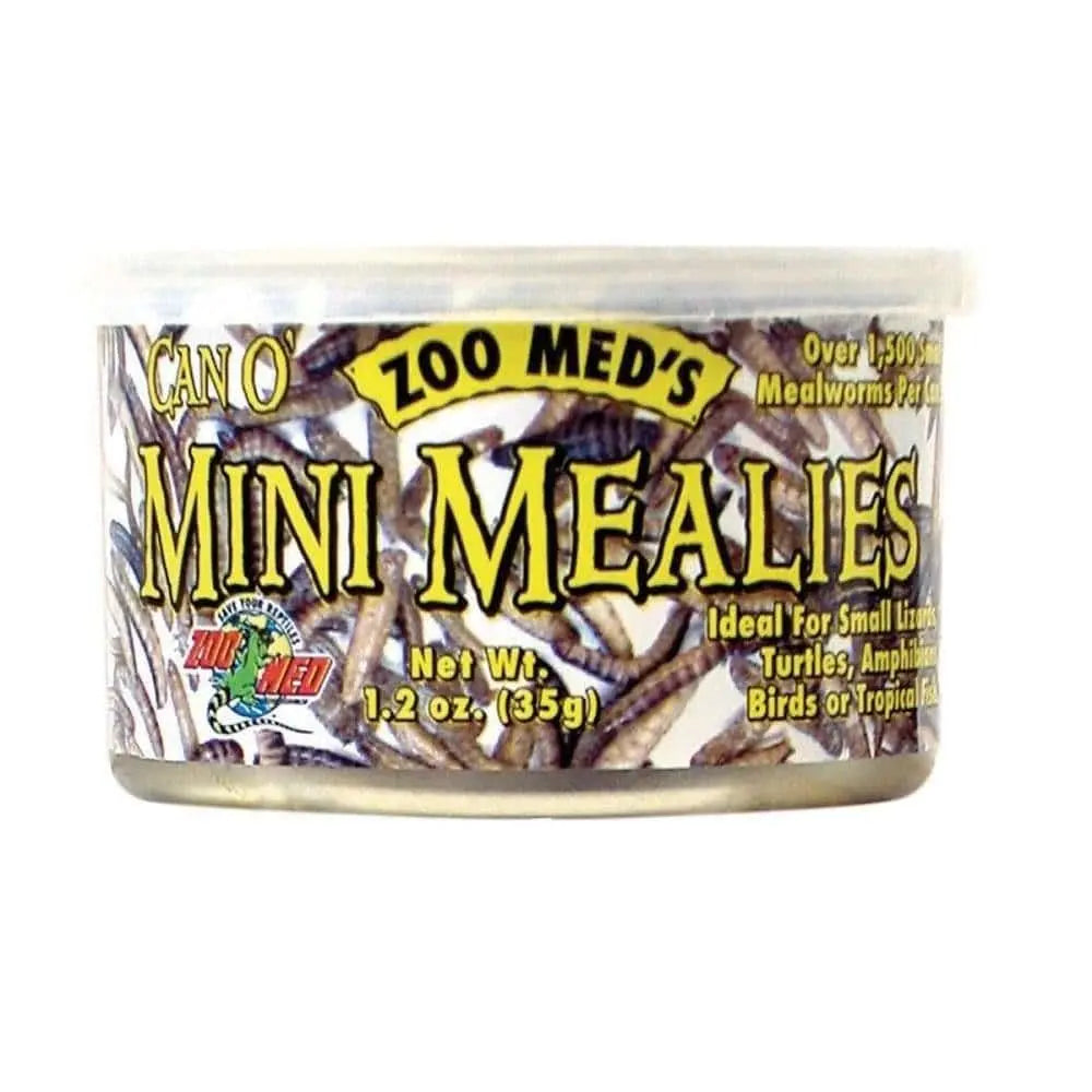 Canned Mini Mealworms - Ideal Insect Food for Reptiles, Aquatic Creatures, Birds, and Small Mammals