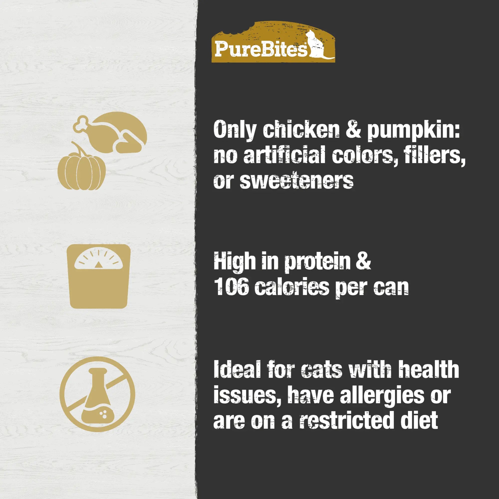 PureBites 12-Pack 2.5 oz Cat Food: 100% Pure Chicken & Pumpkin Protein Pate