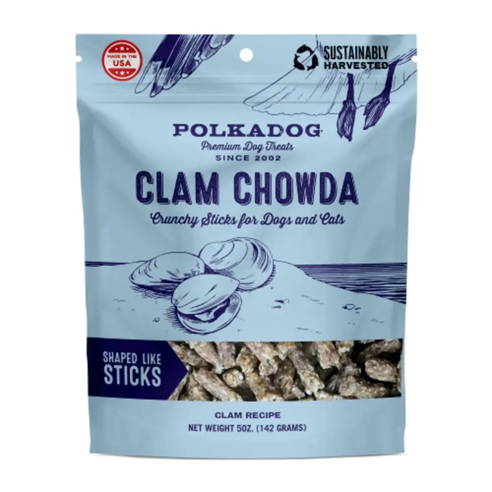 5oz Bag of Polka Dog Clam Chowda Treats for Dogs and Cats