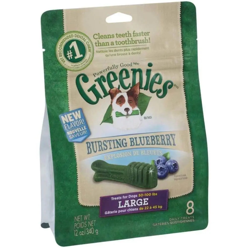 12 oz Greenies Canine Dental Treats with Blueberry Flavor for Optimal Oral Health