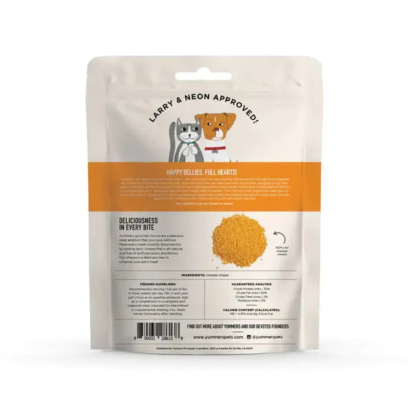 Yummers Gourmet Freeze - Dried Cheddar Cheese Meal Mix - in for Dog Food Topping, 2.5 - ounce Package