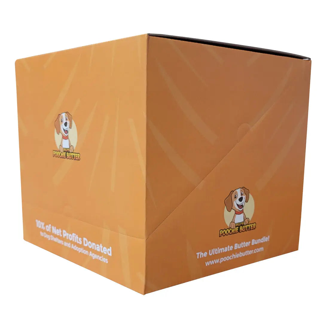 Poochie Butter Squeeze Pack with Oval Lick Pad - Premium Dog Peanut Butter Treat