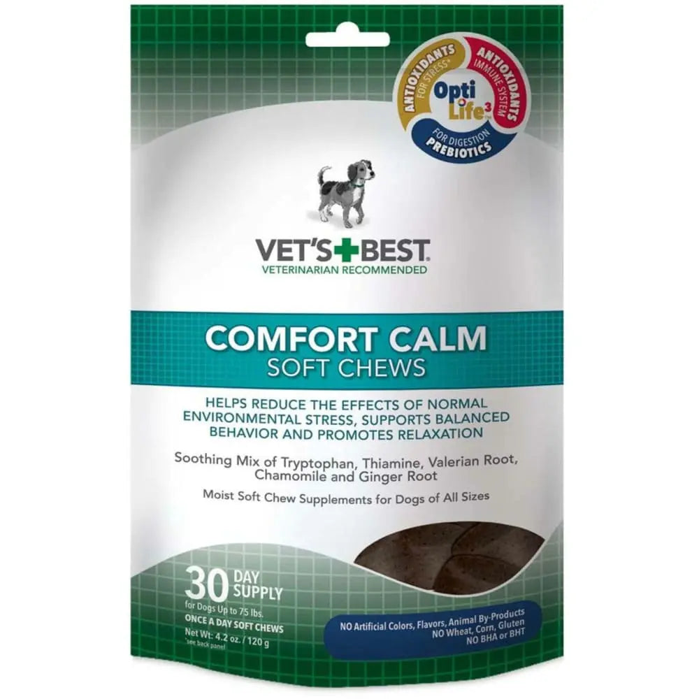 Vet's Best High - Quality Comfort Calm Soft Chews for Dogs, 4.2 Ounces, 30 - Count Package