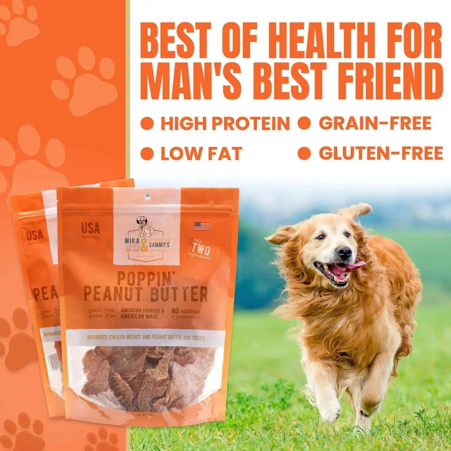 Mika & Sammy’s 5oz Dehydrated Poppin' Peanut Butter Dog Treats