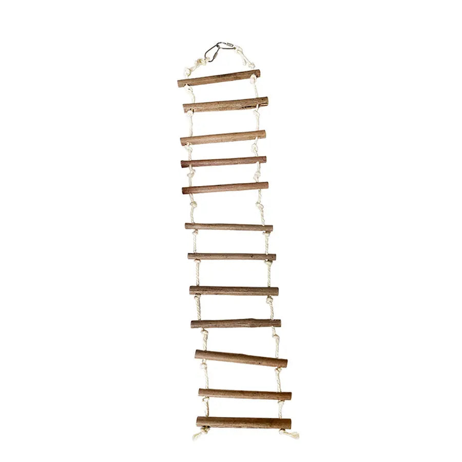 A & E Cages Durable Handmade Natural Wood Rope Ladder for Birds