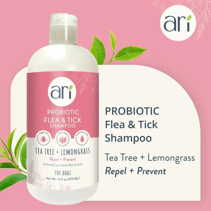 Health Extension ARI Probiotic Anti - Flea and Tick Dog Shampoo, 16 - ounce Bottle