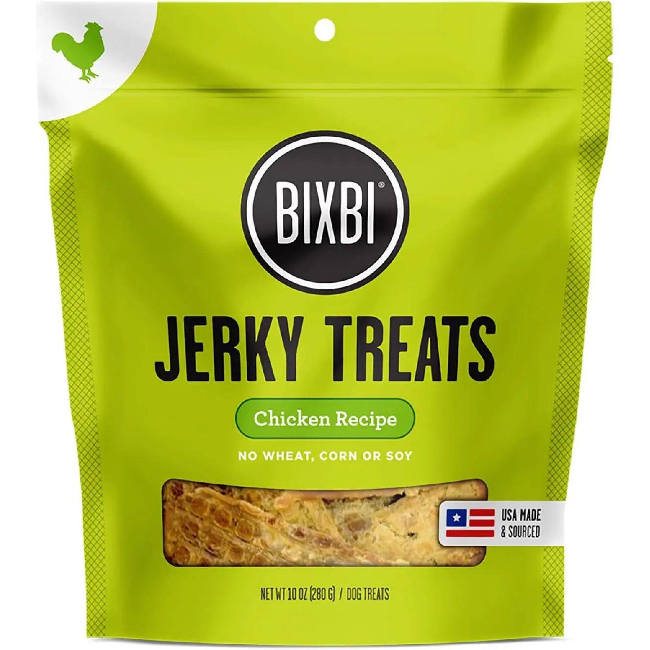 BIXBI High - Quality Original Beef Jerky Dog Treats, 10 Ounce Pack