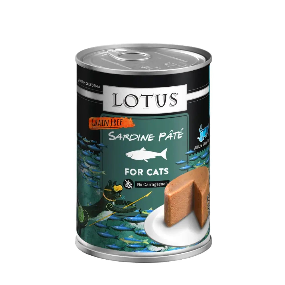 Grain-Free Sardine Pate Canned Cat Food with the Flavor of Lotus