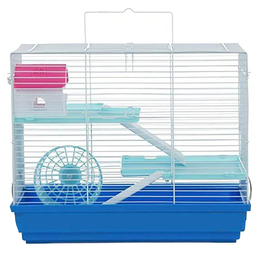 A & E Cages Premium Nibbles Hamster and Gerbil Two - Story Cage with Accessories