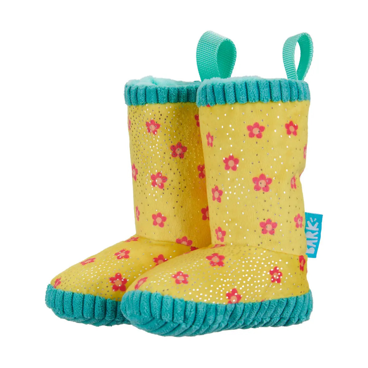 BARK Fluffy and Squeaky Rain Boots Plush Dog Toy for Small Pups