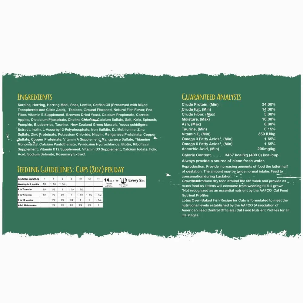 Lotus Premium Grain-Free Dry Cat Food with Sardine and Herring