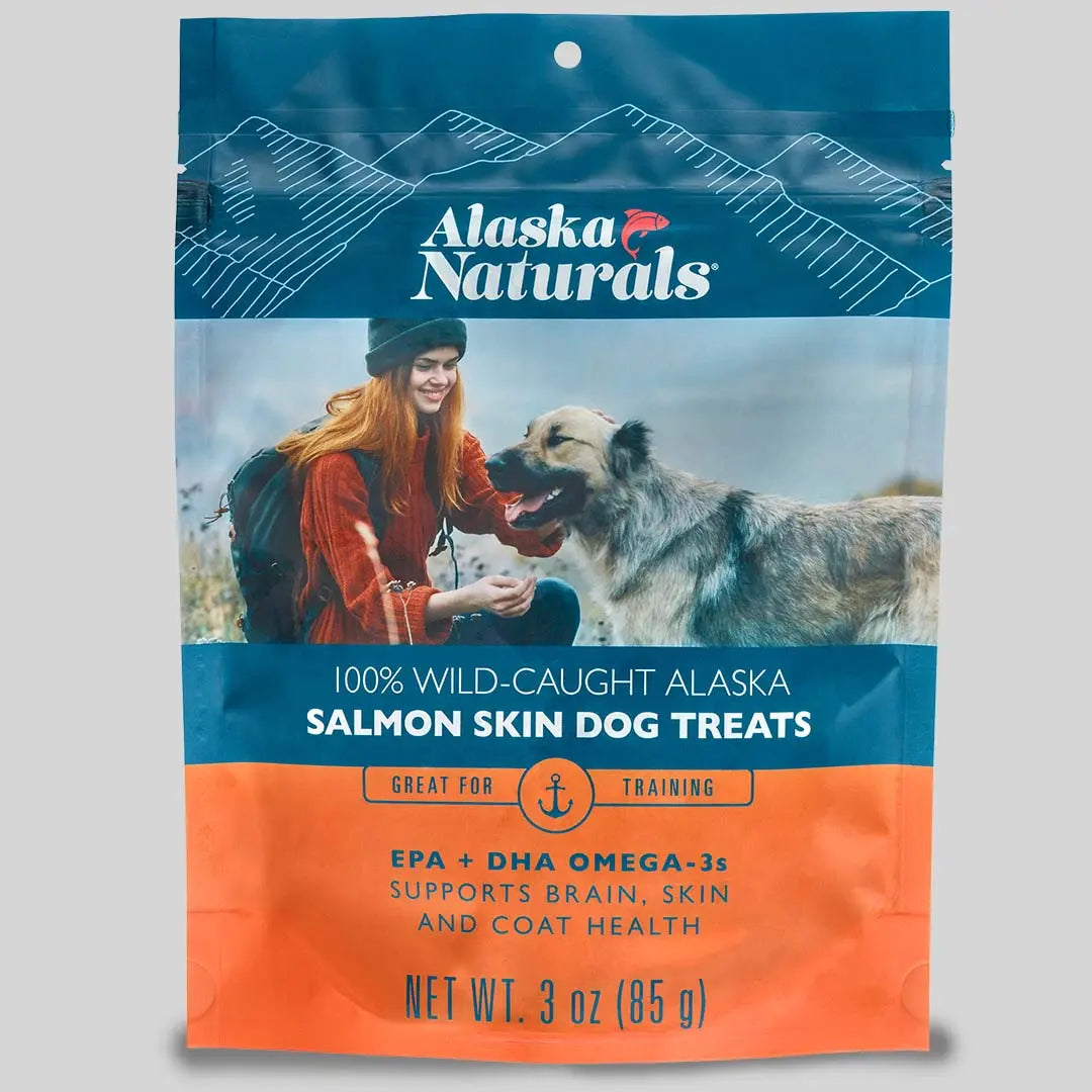 Alaska Naturals 4oz Wild - Caught Salmon Skins Dog Treats