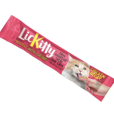 Against the Grain LicKitty Catnip-Infused Chicken Flavor Creamy Mousse Treat for Kitties