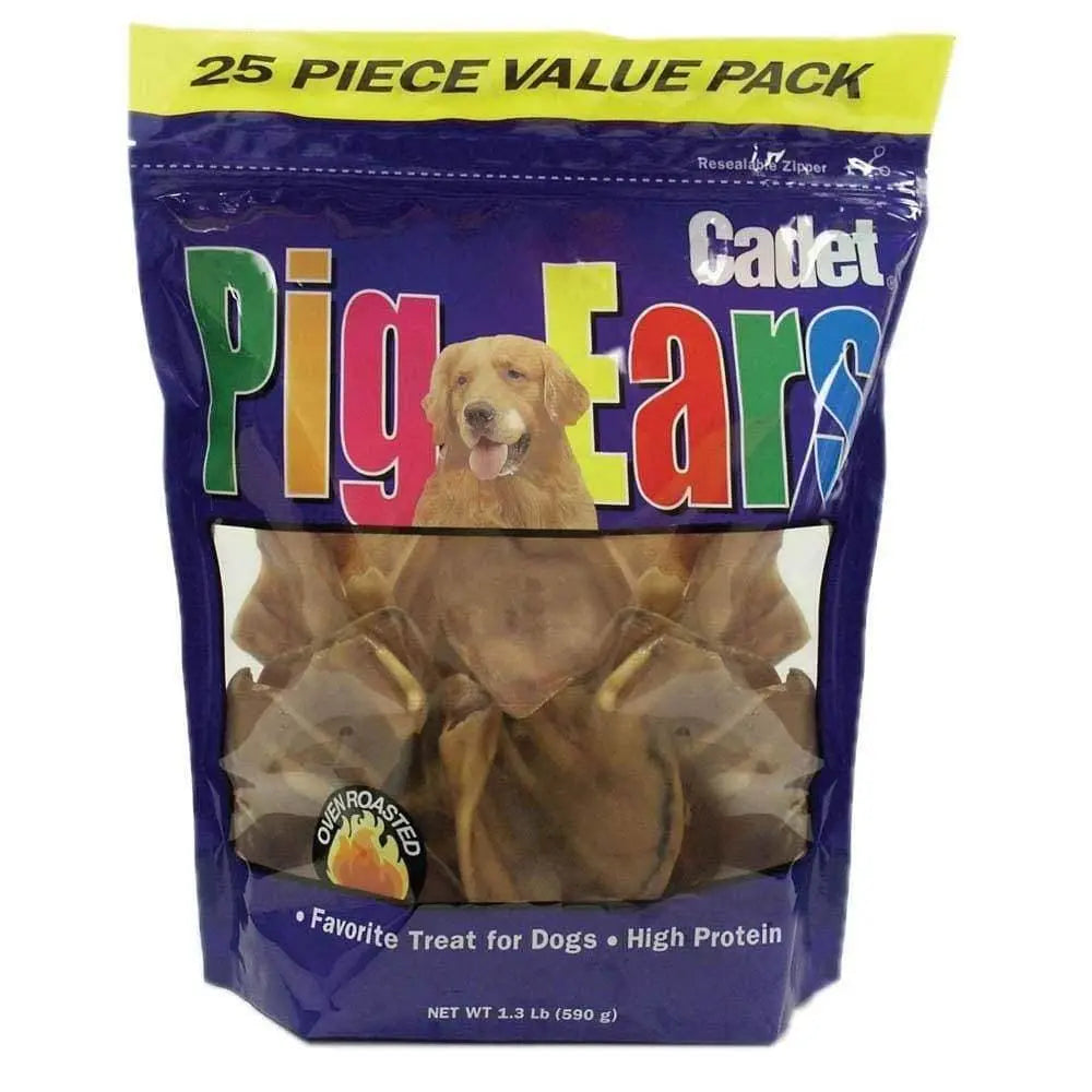 Cadet® Premium Quality Pig Ears Dog Treats Pack of 25 Pieces