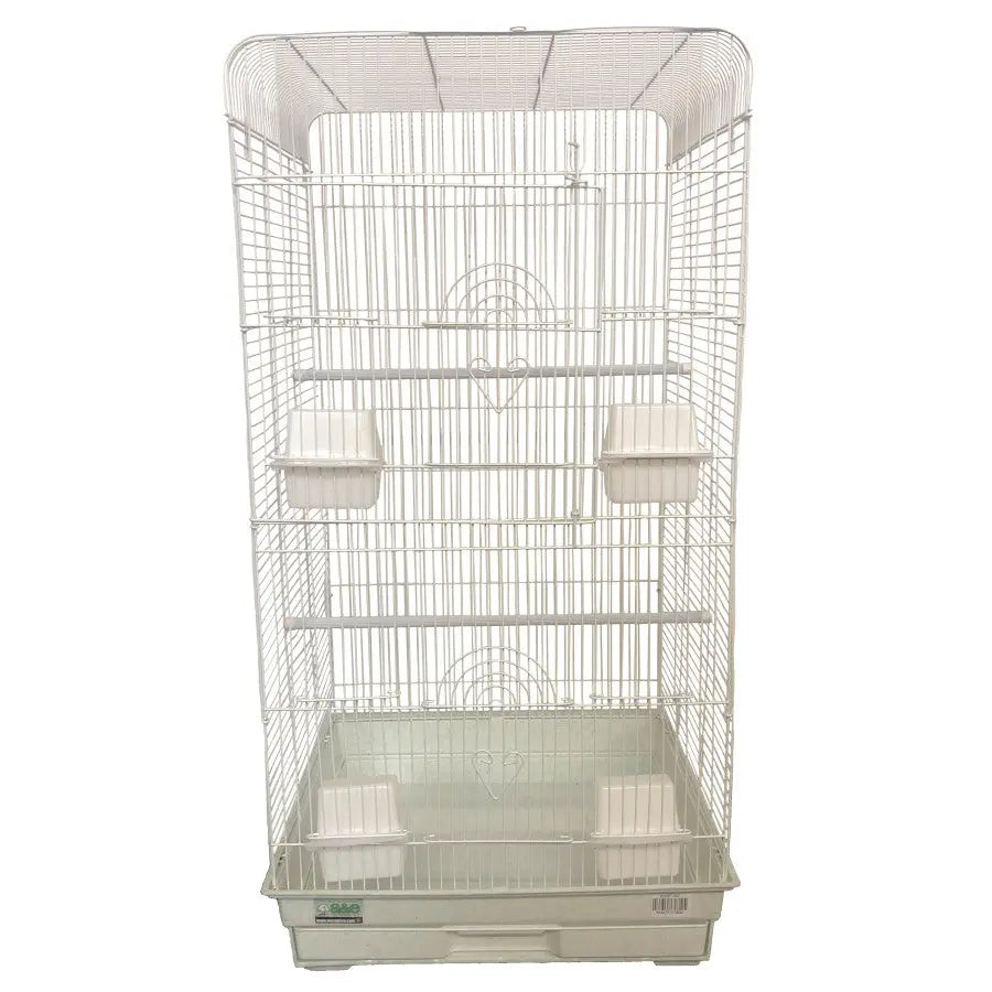 A & E Brand Small Animal Light Wire Flat Top Cage Set - Black and White Color Combo, Pack of 2