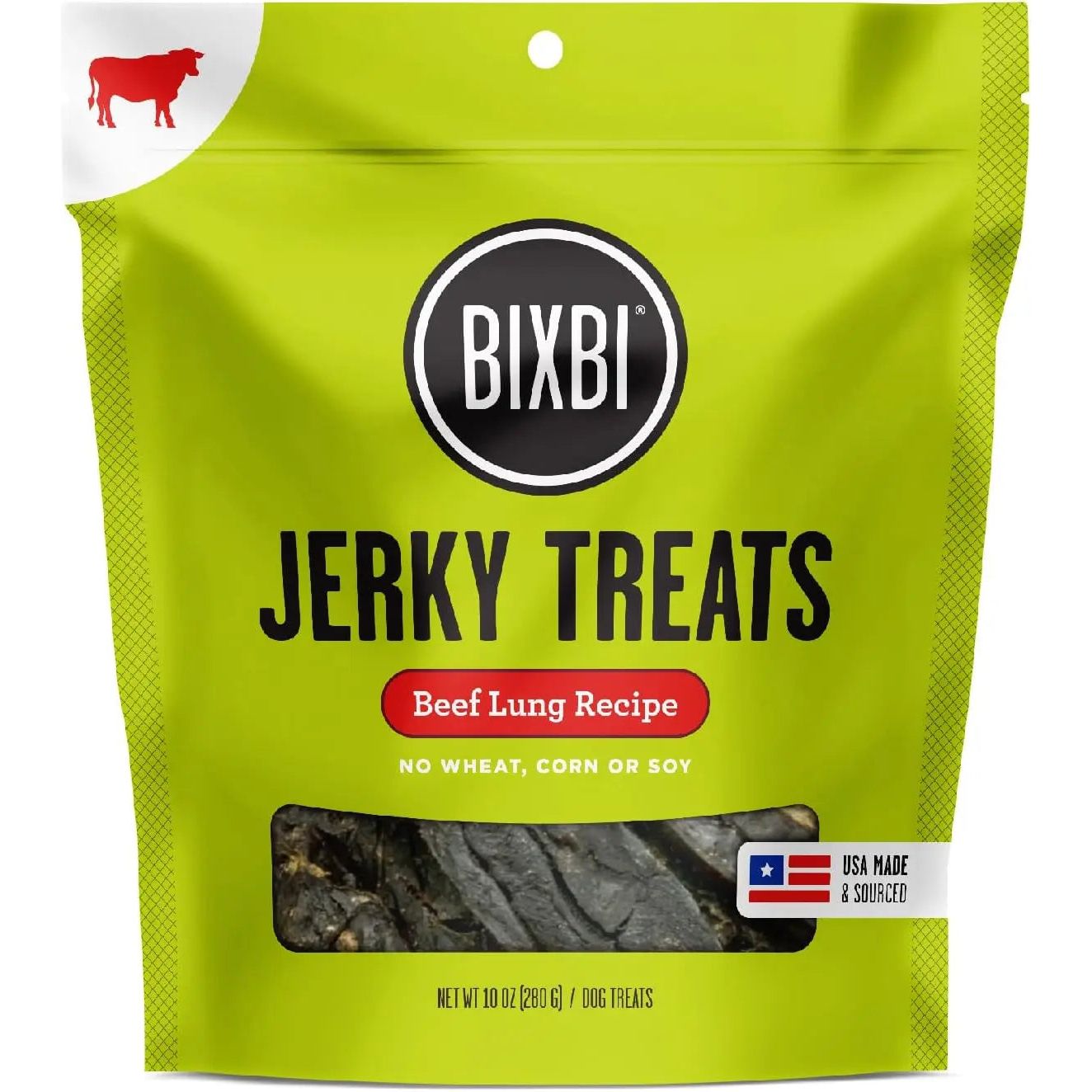 BIXBI High - Quality Original Beef Jerky Dog Treats, 10 Ounce Pack