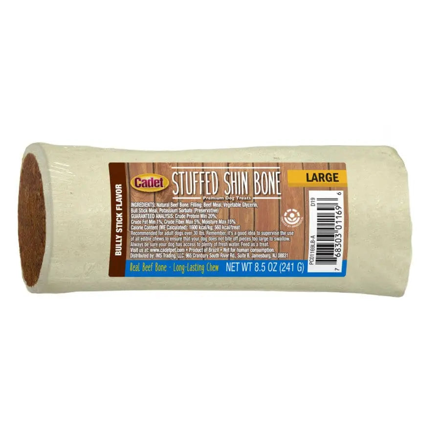 High - Quality Cadet Beef - Stuffed Shin Bone Chew Toy for Canine Companions