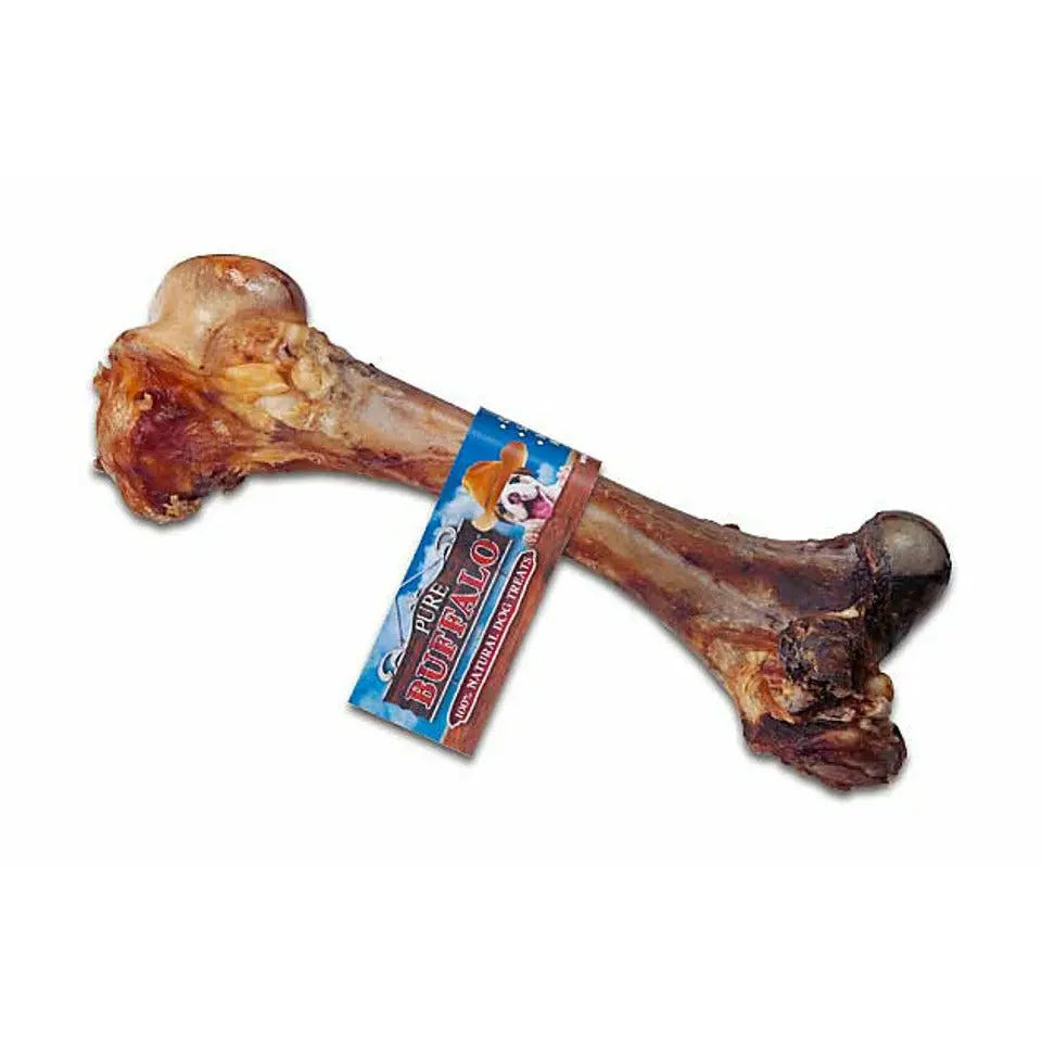 Loving Pets All - Natural Pure Buffalo Mammoth Meaty Femur Bone Dog Treats in 14 - 16 Size