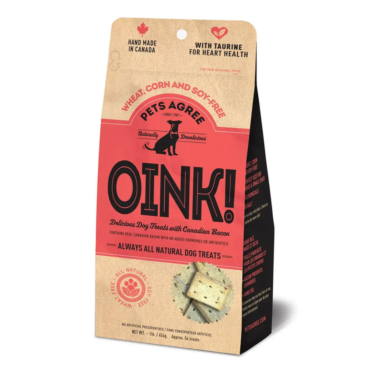 Granville Grain-Free Dog Treats - Oven-Baked Biscuits with Real Canadian Bacon