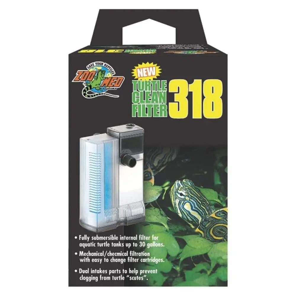 Zoo Med Submersible Aquatic Filter - Turtle Clean 318 for Small to Medium Turtle Tanks and Ponds